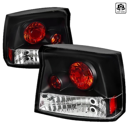 Spec-D Tuning 05-08 Dodge Charger Altezza Tail Light Black LT-CHG05JM-TM